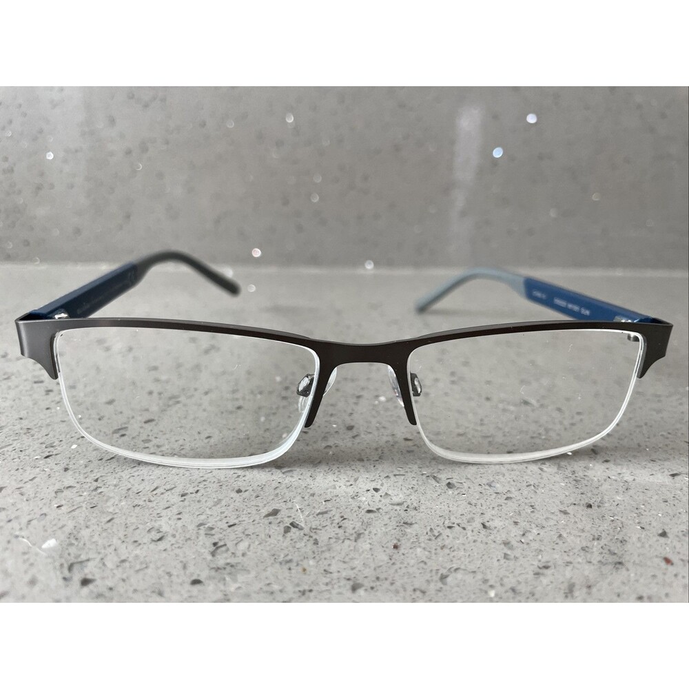 Foster Grant Ironman Eyeglasses Frames ONLY IM1001 DG0921 Half Rim 53-17-147
